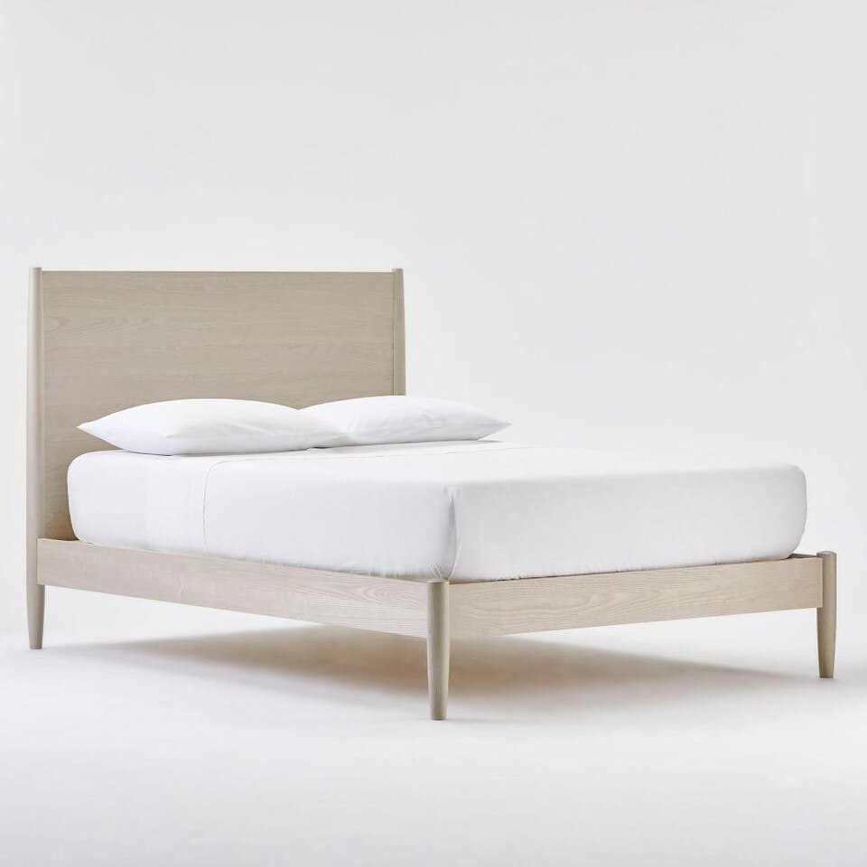 Mid-Century Bed - Pebble - West Elm UK